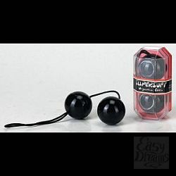 Чёрные вагинальные шарики со смещённым центром тяжести  Чёрные вагинальные шарики со смещённым центром тяжести