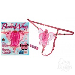 Клиторальный водонепроницаемый стимулятор Бабочка на ремнях  Клиторальный водонепроницаемый стимулятор Бабочка на ремнях