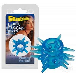Шипастое голубое эрекционное кольцо Magic Blue  Шипастое голубое эрекционное кольцо Magic Blue