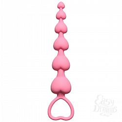     Heart s Beads Pink - 18 .