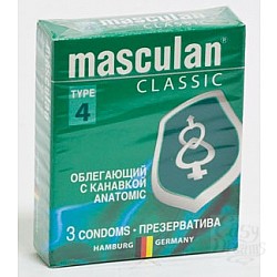 Презервативы Masculan Classic облегающий с канавкой (Anatomic)   Презервативы Masculan Classic облегающий с канавкой (Anatomic)