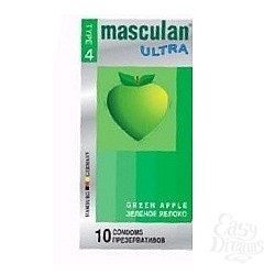 Презервативы Masculan Ultra с ароматом яблока  Презервативы Masculan Ultra с ароматом яблока